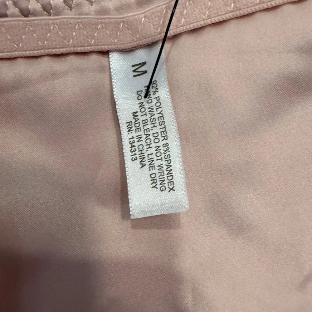 Satin Blush Bralette camisole adjustable straps stretch soft‎ shimmer sz S or M